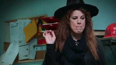 Witch, please. Something better,
like a... principal! Or a, or a janitor! - Scaredy Cats