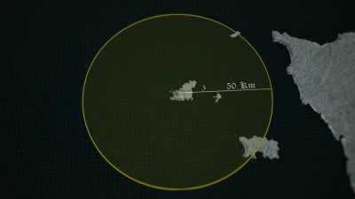 With a range of
50 kilometers per gun, - Secret Nazi Ruins