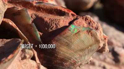 With a target 100,000, - Outback Opal Hunters