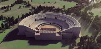 With its amphitheatre, - Roman Megastructures