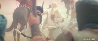 With his banner fallen, - The Lady of Heaven