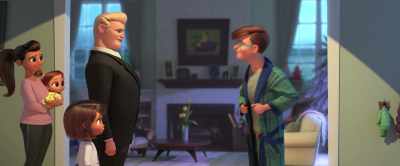 -With my butt.
-(Carol chuckling) - The Boss Baby: Family Business