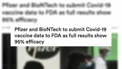 With more data, pfizer
revises the number - The Vaccine: Conquering COVID