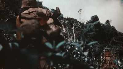 WITH NO GOOD ANGLE
FOR SUPPORT ARTILLERY, - The Pacific War in Color