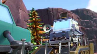 With our beautiful weather,
our charming views, our-- - Mighty Monsterwheelies
