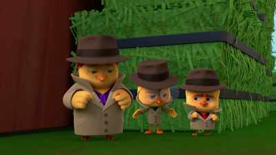 With our
Coats of Invisibility, - The Chicken Squad