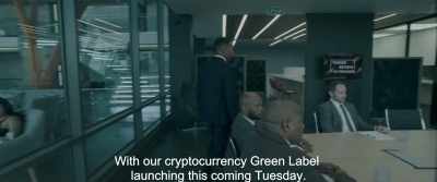 With our cryptocurrency Green Label
launching this coming Tuesday. - Gereza