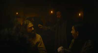 With his own axe, - The Green Knight
