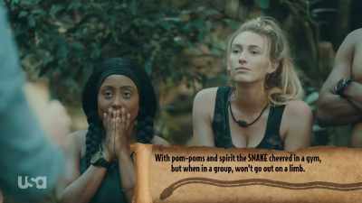 "With pom-poms and spirit, - Snake in the Grass