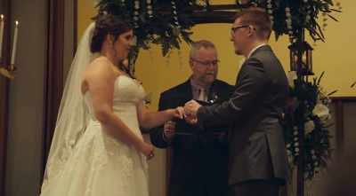 "With this ring, I thee wed." - Monrovia, Indiana