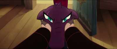 With your scary broken horn
and scowly eyes. - My Little Pony: The Movie