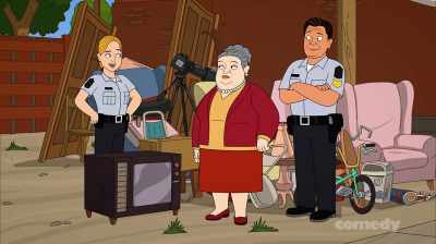 With some rabbit ears
and a little side-slappin', - Corner Gas Animated