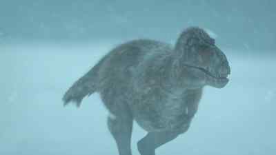With the herd on the run,
the predators have a chance. - Prehistoric Planet