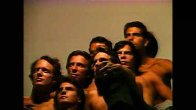 With the male models, - The Andy Warhol Diaries