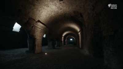 With the slope of the hill, - Roman Megastructures