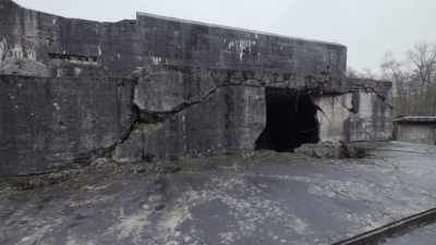With the structure
now severely damaged, - Secret Nazi Ruins