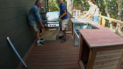 With the work on
the new deck and the outdoor
kitchen now complete, - Why the Heck Did I Buy This House?