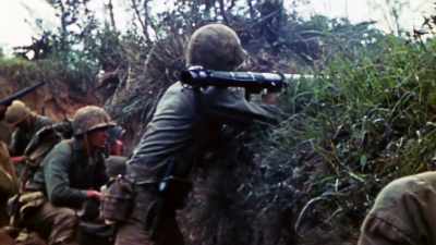 With young men meeting
face to face to slug it out. - The Pacific War in Color