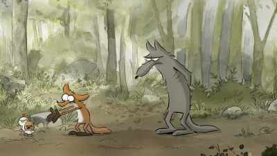 Wolf? A big fat stupid
wimpy wimp - The Big Bad Fox and Other Tales