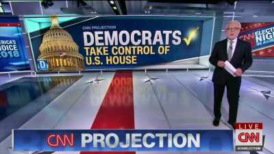 Wolf Blitzer:
CNN can now project
that Democrats - Q: Into the Storm