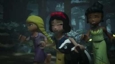 - [wolves growl]
- [Snow White panting, screams] - LEGO Disney Princess: The Castle Quest