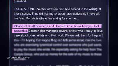 [woman 2] She literally
called on her fans - Taylor Swift vs Scooter Braun: Bad Blood