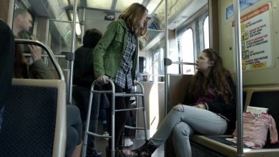 [woman]
Excuse me. - Shameless