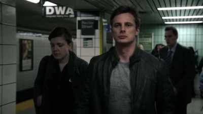 WOMAN:
Hey, on the steps! - Damien