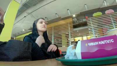 (woman in blue scarf speaking) - Welcome to Chechnya
