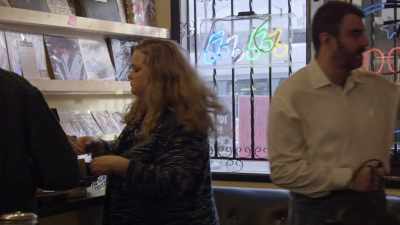WOMAN:
I've got a latte
for Jim over here. - Loudermilk
