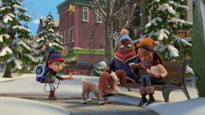 -[woman laughing]
-[Theo grunts] - Reindeer in Here