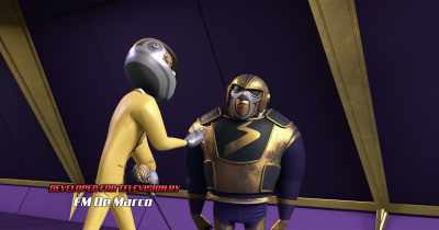 -[woman] Mr. Brain!
-[lieutenant yelps] - Spy Kids: Mission Critical