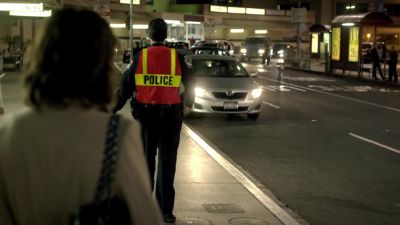 Woman on P.A. system: The white
zone is for immediate loading - Bosch