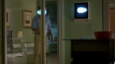 WOMAN (over P.A.):
Paging Dr. Stateman. - CSI: Miami