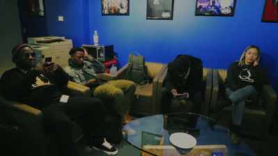 WOMAN (over radio):
Refreshing wintry vapor - Untrapped: The Story of Lil Baby