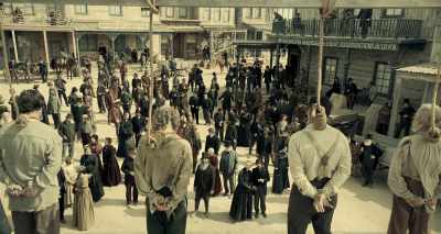 [woman shouts nearby] - The Ballad of Buster Scruggs