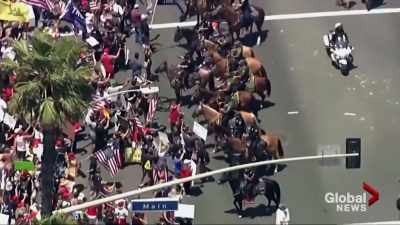 WOMAN:
We will shut you down, - Trump Card