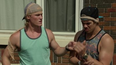 Wonder who smashed
up his place, bro. - Letterkenny