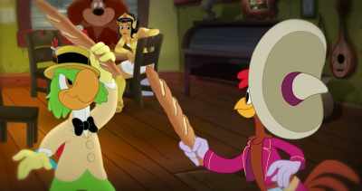 -Woo! Ha-ha! Ha-ha!
-(José groans) - Legend of the Three Caballeros