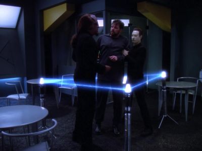 Worf to Enterprise. Pattern
enhancer activated. Three to beam up. - Star Trek: The Next Generation