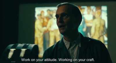 Work on your attitude.
work on your craft.
. - Never Look Away