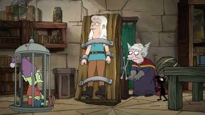 Work those scrawny nerd arms.
Jiggle that demon back to Hell. Nice. - Disenchantment