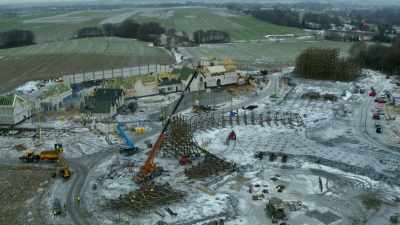 Workers are constructing
a brand new monster roller coaster, - Europe From Above