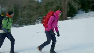World champion ice climber,
Angelika Rainer, - Europe From Above
