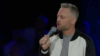 Worst case, our whole family is murdered. - Nate Bargatze: Hello World