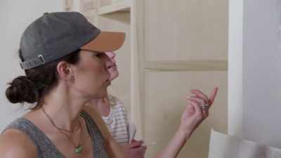 Would it be cool to do
a backsplash back here? - Fixer Upper: Behind the Design