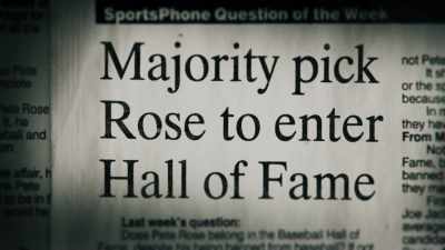 Would it be horrible
if I died next week - Charlie Hustle & the Matter of Pete Rose