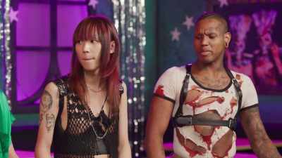 - Would be like, yeah, it'd
be cool if she went home, too. - The Boulet Brothers' Dragula: Titans