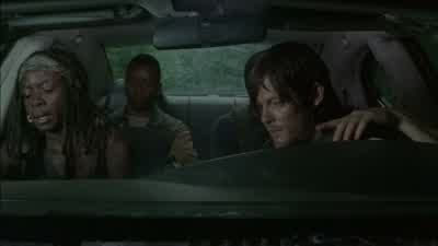 Would you hand me one of them CDs right there? - The Walking Dead