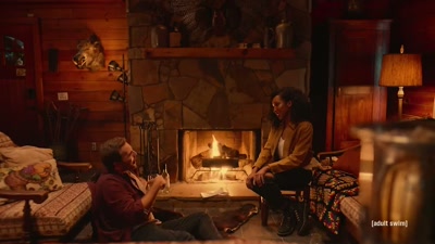 Would you like to join
me on this luxurious rug? - Adult Swim Yule Log